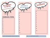 Vocabulary Foldable: Tri-Fold Organizer for Terms in any Subject