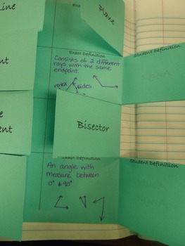 Preview of Vocabulary Foldable for Interactive Notebook