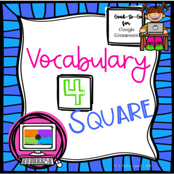 Preview of Vocabulary Four Square: FREE Google Classroom Template
