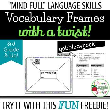 Preview of Vocabulary Frames: Laughable Language Freebie