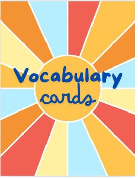 Preview of Vocabulary Game Cards