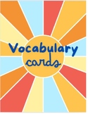 Vocabulary Game Cards