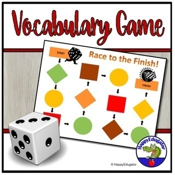 Preview of Vocabulary Game Digital and Print with Easel Activity