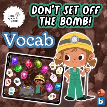 Preview of Vocabulary Game - Don't Set Off The Bomb Language PowerPoint & Boom™ Cards Game