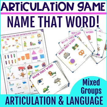 Preview of Articulation Game For Describing Words - R, Vocalic R, SH, CH, S, Z & S-Blends