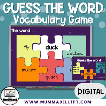 Preview of Vocabulary Game - Guess the Word - Digital