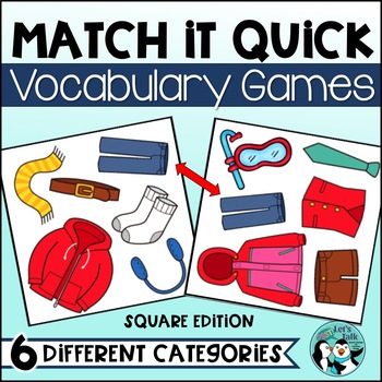 Preview of Vocabulary Games Pack | Match It Quick Square Edition