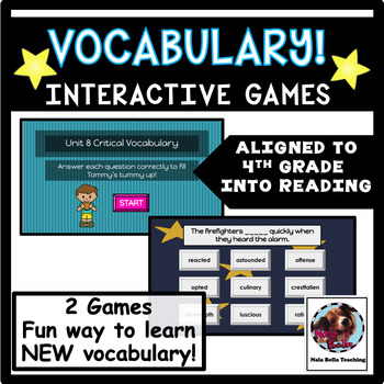 Preview of 4th Grade Into Reading Vocabulary Google Slides Game