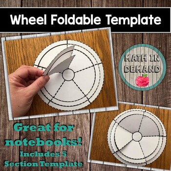 Preview of Wheel Foldable Templates Great for Vocabulary Graphic Organizer