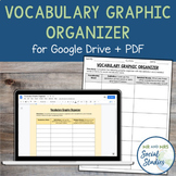 Vocabulary Graphic Organizer Activity for Google Drive and PDF