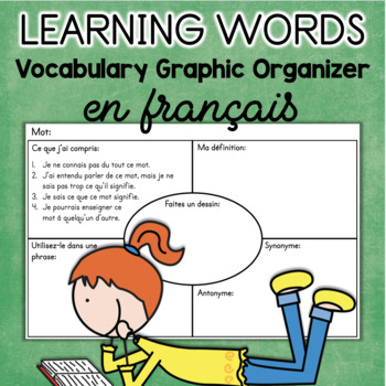 Preview of Vocabulary Graphic Organizer Template in FRENCH Vocabulaire FREE
