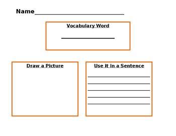 Preview of Vocabulary Graphic Organizer - Visualize and Use the Word!