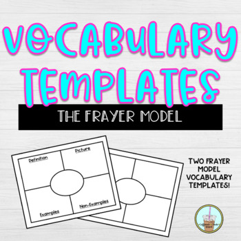 Preview of Vocabulary Graphic Organizer | Vocabulary Template | Frayer Model Organizer