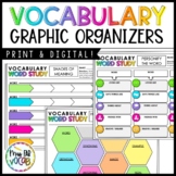 Vocabulary Graphic Organizer Word Work Charts