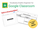 Vocabulary Graphic Organizer for Google Classroom