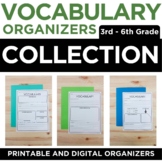 Vocabulary Graphic Organizers | 3rd-6th Grade