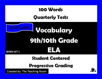 Preview of Vocabulary - High School 9th/10th Grade (Year Long)