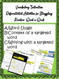 Vocabulary Instructional Differentiated Activities for Str