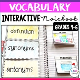Vocabulary Interactive Notebook, Interactive Notebook Temp