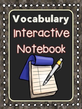 Preview of Vocabulary Interactive Notebook for Grades 3-5