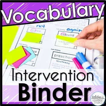 Preview of Vocabulary Activities, Worksheets, Assessment Games - Reading Intervention & ESL