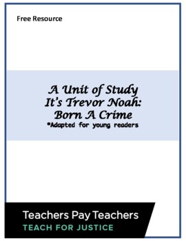 Preview of Vocabulary: It's Trevor Noah: Born A Crime (*adapted for young readers)