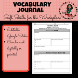 Vocabulary Journal-Soft Skills for the Workplace
