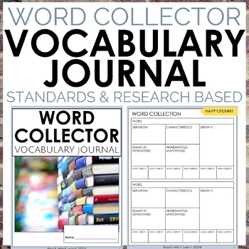 Preview of Vocabulary Journal for Middle School and High School ELA
