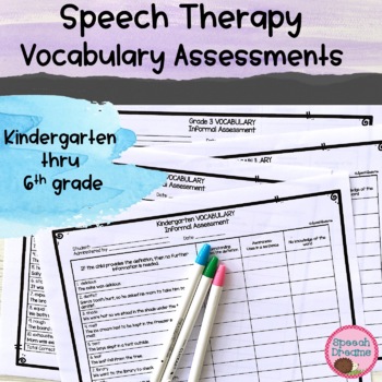 Preview of Vocabulary Language Assessment for Speech Therapy Data Collection Progress