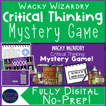 Preview of Vocabulary & Language Digital Escape Room -  - Fall ELA Critical Thinking Game