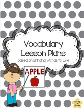 Preview of Vocabulary Lesson Plan Template based on Bringing Words to Life