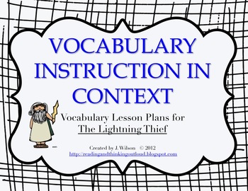 Preview of Vocabulary Lesson Plans - The Lightning Thief