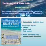Vocabulary List-Blank Check Study Guide