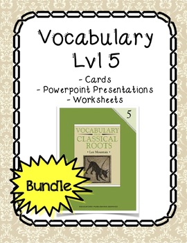 Preview of Vocabulary Lvl 5 Bundle
