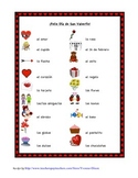 Vocabulary, Matching Game, and Flashcards for Valentine's 