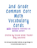 Vocabulary Math Word Wall 2nd Grade CC Aligned