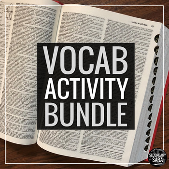 Preview of Vocabulary Epic Bundle: Editable Program & Activities for Secondary ELA