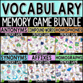 Vocabulary Memory Game Bundle | Literacy Center Task Cards