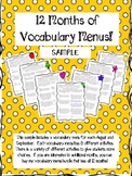 Vocabulary Menus Sample (August and September)