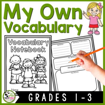 Preview of Vocabulary Activities Notebook (1st, 2nd, and 3rd Grades)