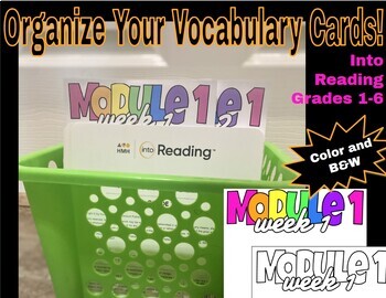Preview of Vocabulary Organization Divider Cards for HMH Into Reading Grades 1-6