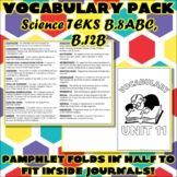Vocabulary Pack for Biology Science TEKS Unit 11