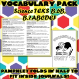 Science Vocabulary Pack for Biology TEKS Unit 12