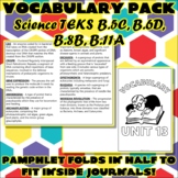 Science Vocabulary Pack for Biology TEKS Unit 13