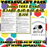 Vocabulary Pack for Biology Science TEKS Unit 4 & 5