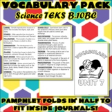 Vocabulary Pack for Biology Science TEKS Unit 7