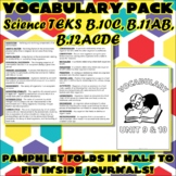 Science Vocabulary Pack for Biology TEKS Unit 9 & 10