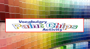 Preview of Vocabulary Paint Chips Activity