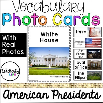 Preview of Vocabulary Photo Cards - American Presidents