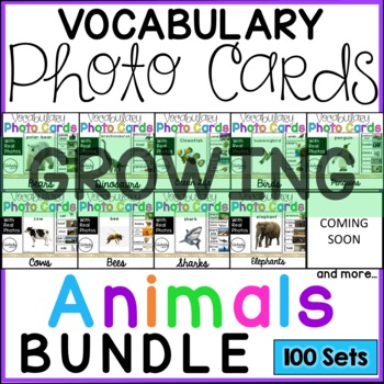 Preview of Vocabulary Photo Cards - Animals BUNDLE {GROWING}
